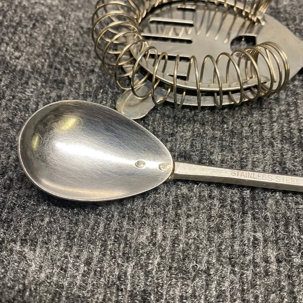 Vintage Stainless Steel Barware Set Hawthorne Strainer & Twisted Bar Spoon USA